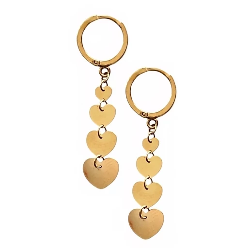 گوشواره قلب پولکی والنتینا